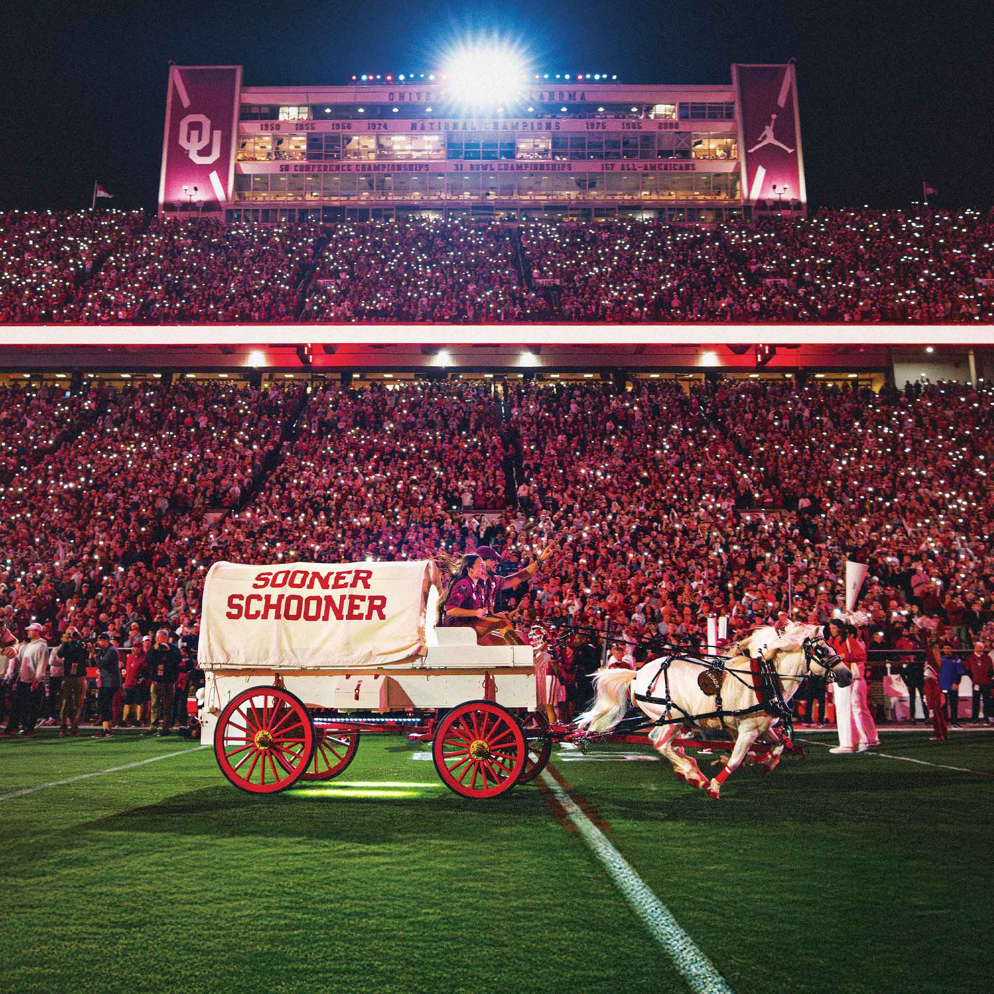 OU Sooner Schooner at a football game