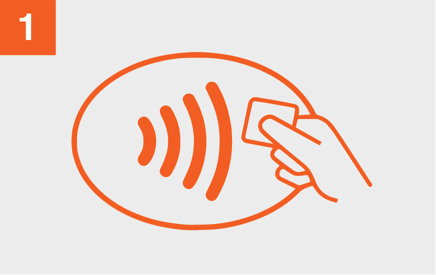 somebody paying via contactless