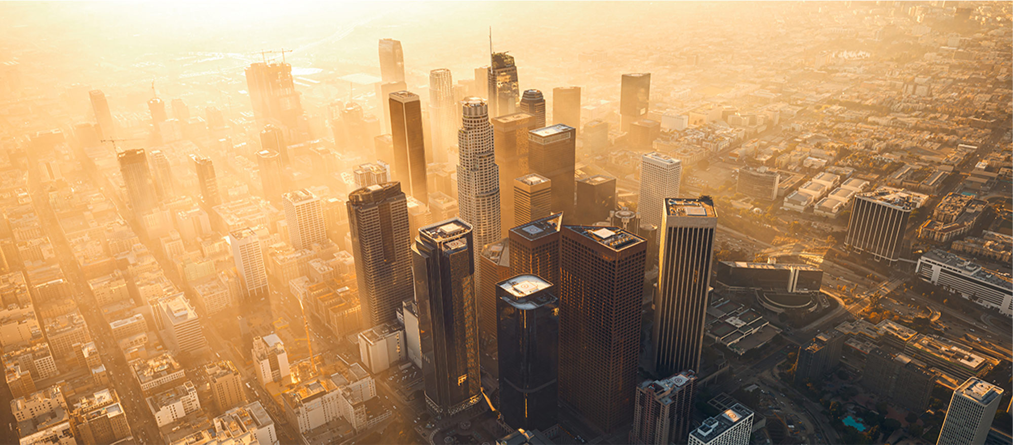 a city with tall buildings