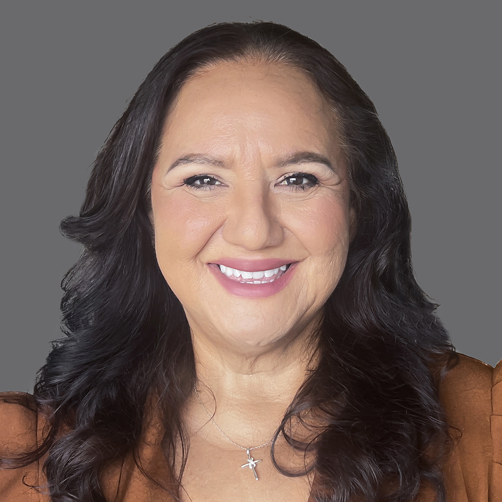 a woman smiling at camera