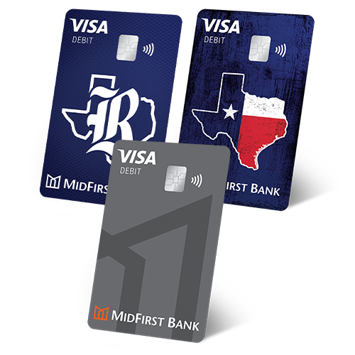 MidFirst Bank Rice Tx Visa Debit Card