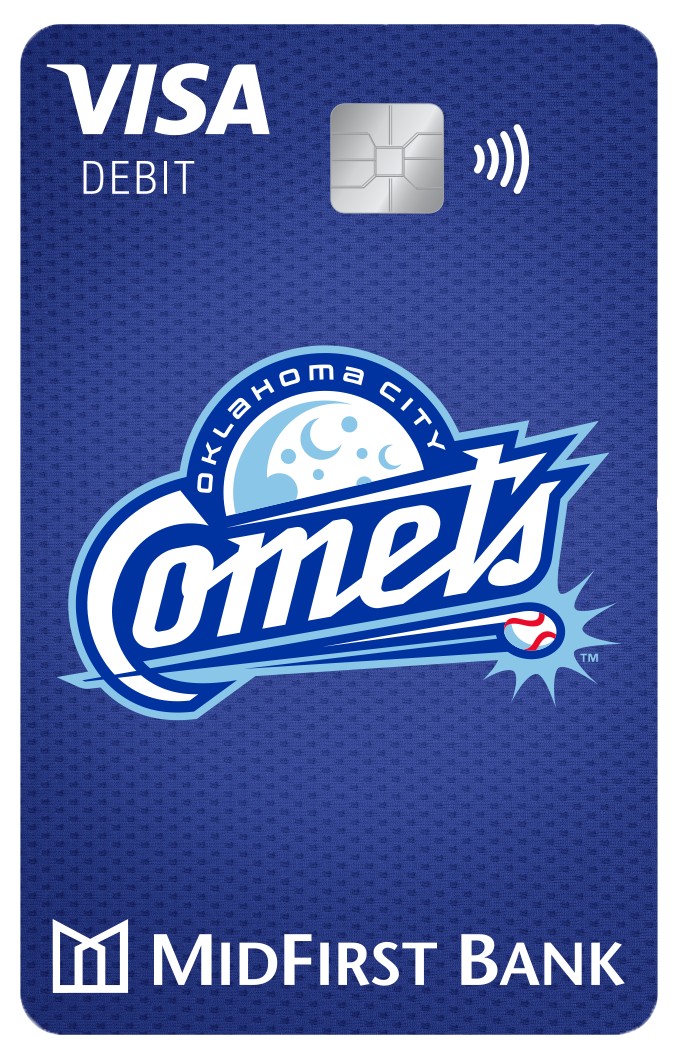 Blue Oklahoma City Comets Visa Debit Card